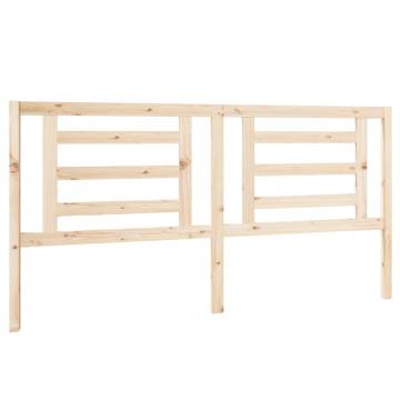 Elegant Solid Wood Pine Bed Headboard - 186x4x100 cm