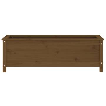 Garden Raised Bed Honey Brown 119.5x40x39 cm - Solid Pine