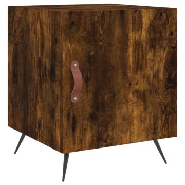 Bedside Cabinet Smoked Oak 40x40x50 cm - Modern Storage