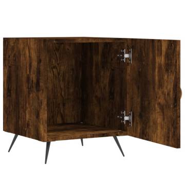 Bedside Cabinet Smoked Oak 40x40x50 cm - Modern Storage