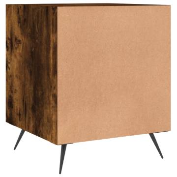 Bedside Cabinet Smoked Oak 40x40x50 cm - Modern Storage