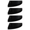 Floating Corner Shelves 4 pcs - High Gloss Black MDF | HipoMarket UK