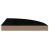 Floating Corner Shelves 4 pcs - High Gloss Black MDF | HipoMarket UK