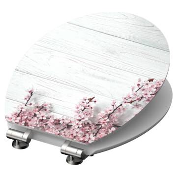 SCHÜTTE High Gloss FLOWERS & WOOD Soft-Close Toilet Seat