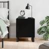 Bedside Cabinet Black 40x40x50 cm Engineered Wood Colour black Quantity in Package 1 