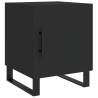 Black Bedside Cabinet 40x40x50 cm - Modern Engineered Wood