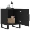 Black Bedside Cabinet 40x40x50 cm - Modern Engineered Wood