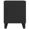 Black Bedside Cabinet 40x40x50 cm - Modern Engineered Wood