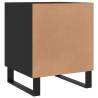 Black Bedside Cabinet 40x40x50 cm - Modern Engineered Wood