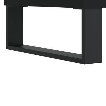 Black Bedside Cabinet 40x40x50 cm - Modern Engineered Wood