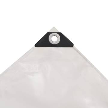 Heavy-Duty White Tarpaulin 650 g/m² - 5x6 m | HipoMarket