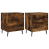 Stylish Smoked Oak Bedside Cabinets - Set of 2 | Hipo Market