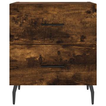 Stylish Smoked Oak Bedside Cabinets - Set of 2 | Hipo Market