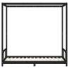 Kids Bed Frame Black 90x190 cm - Solid Pine Wood