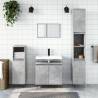 3 Piece Bathroom Cabinet Set Concrete Grey Engineered Wood Colour concrete grey Number of 1 