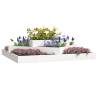 Planter White 112x112x27 cm - Solid Wood Pine | HipoMarket