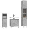 3 Piece Bathroom Cabinet Set in Concrete Grey | Hipomarket