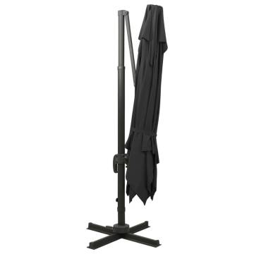 Cantilever Umbrella with Double Top - 300x300 cm Black