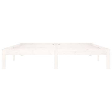 Stylish White Pine Bed Frame 160x200 cm | HipoMarket