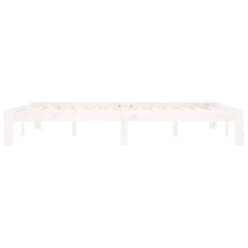 Stylish White Pine Bed Frame 160x200 cm | HipoMarket