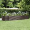 Garden Raised Bed Brown 447x140x68 cm Powder-coated Steel Colour brown Size 447 x 140 x 68 cm Quantity in Package 1 