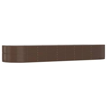 Garden Raised Bed Brown 447x140x68 cm | Durable Steel Planter