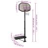 Adjustable Basketball Stand Black 258-363 cm - HipoMarket