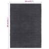 Rectangular Anthracite Cotton Rug 200x300 cm | HipoMarket