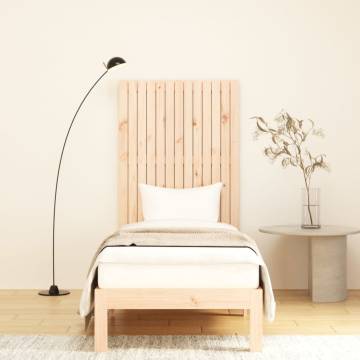 Elegant Solid Wood Pine Wall Headboard - 82.5x3x110 cm