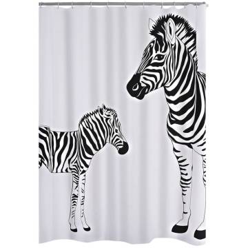 RIDDER Zebra Shower Curtain 180x200 cm - Black & White