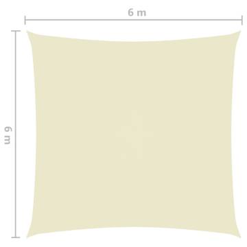 Sunshade Sail Oxford Fabric 6x6m - Cream | HipoMarket UK