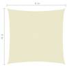 Sunshade Sail Oxford Fabric 6x6m - Cream | HipoMarket UK