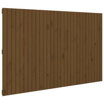 Elegant Honey Brown Wall Headboard - Solid Pine Wood