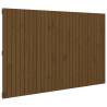 Elegant Honey Brown Wall Headboard - Solid Pine Wood