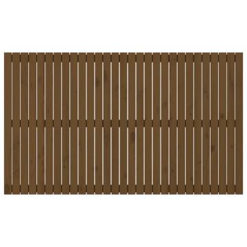 Elegant Honey Brown Wall Headboard - Solid Pine Wood