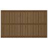 Elegant Honey Brown Wall Headboard - Solid Pine Wood