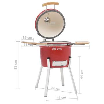 Kamado Barbecue Grill Smoker Ceramic 81 cm - HipoMarket