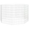 8-Panel Rabbit Cage - Galvanised Iron | HipoMarket