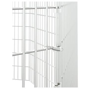 8-Panel Rabbit Cage - Galvanised Iron | HipoMarket