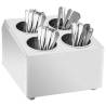 Cutlery Holder 4 Grids Square Stainless Steel Size 26.5 x 30.5 x 20 cm 