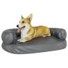 Ergonomic Foam Dog Bed Grey 88x65 cm | Faux Leather Comfort