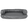 Ergonomic Foam Dog Bed Grey 88x65 cm | Faux Leather Comfort