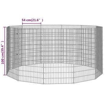 12-Panel Rabbit Cage - Spacious and Sturdy Design