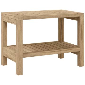 Bathroom Side Table - Solid Teak Wood | 60x30x45 cm