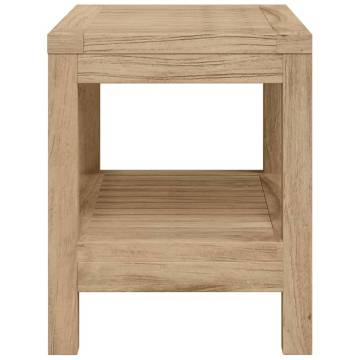 Bathroom Side Table - Solid Teak Wood | 60x30x45 cm