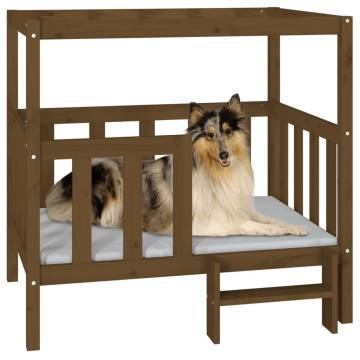 Dog Bed Honey Brown - Solid Pine Wood | Comfortable & Stylish