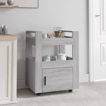 Kitchen Trolley Grey Sonoma - 60x45x80 cm Engineered Wood