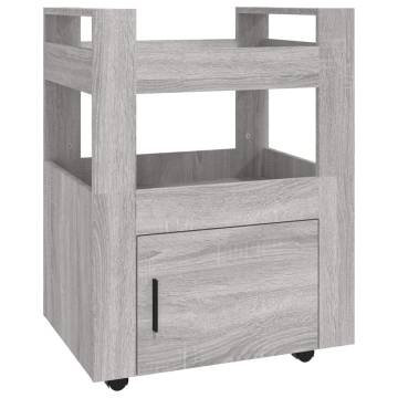 Kitchen Trolley Grey Sonoma - 60x45x80 cm Engineered Wood