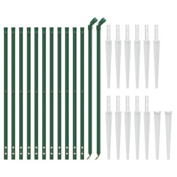 Wire Mesh Fence with Spike Anchors Green 1x25 m - Durable & Secure