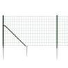 Wire Mesh Fence with Spike Anchors Green 1x25 m - Durable & Secure